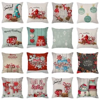 new arrival christmas cotton linen cushion cover home decor tree snowflake throw pillow cases decorative sofa bed car coussines