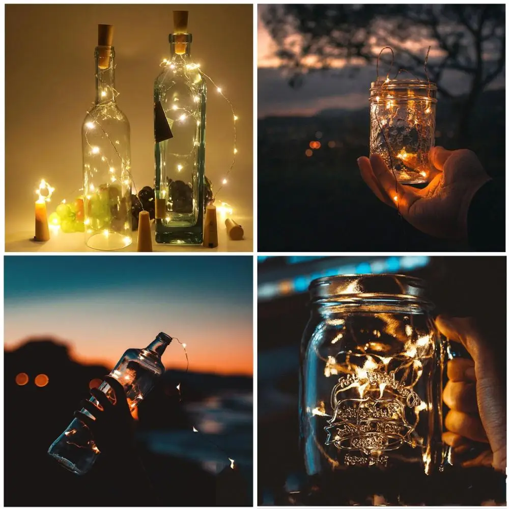 Светодиодный Корк светильник строка бутылка украшение для бара и вечеринки