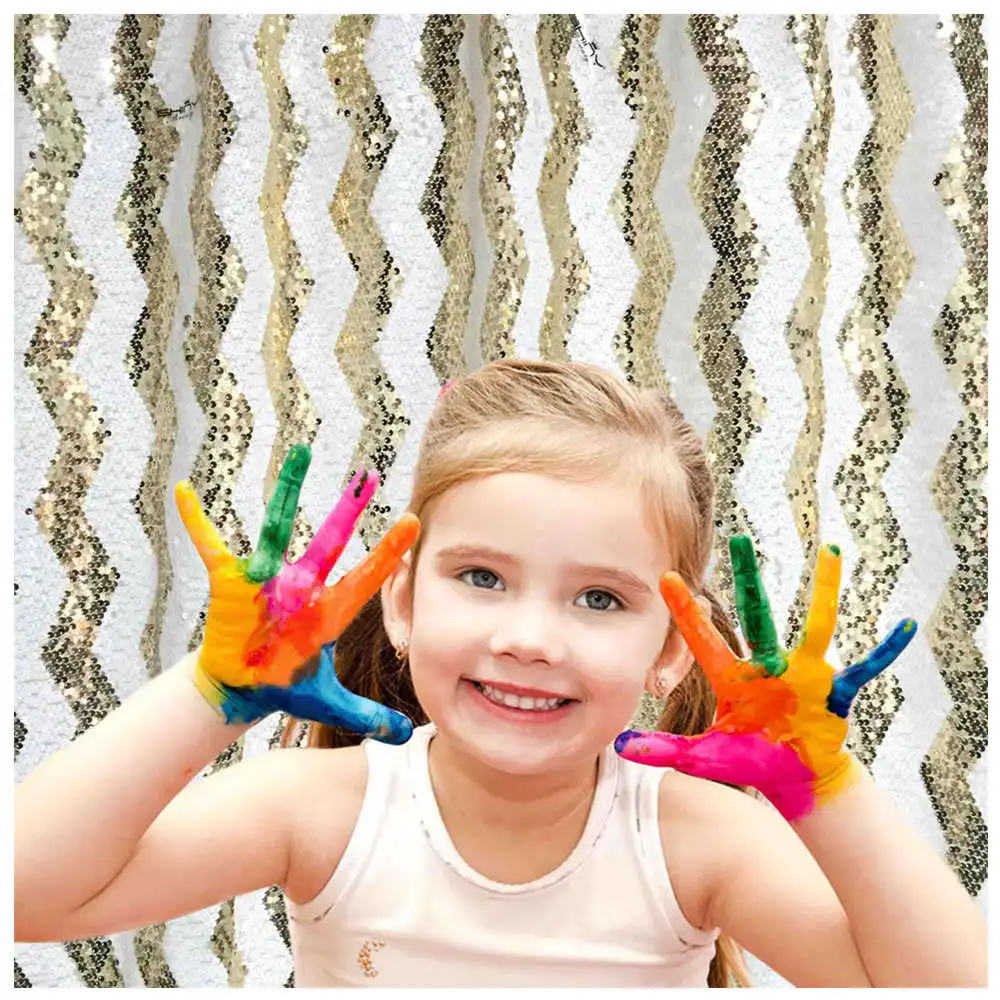 Shinybeauty Photo Booth фон Золотой шеврон свадебный фон шторы с блестками вечерние Backdrops-M190727