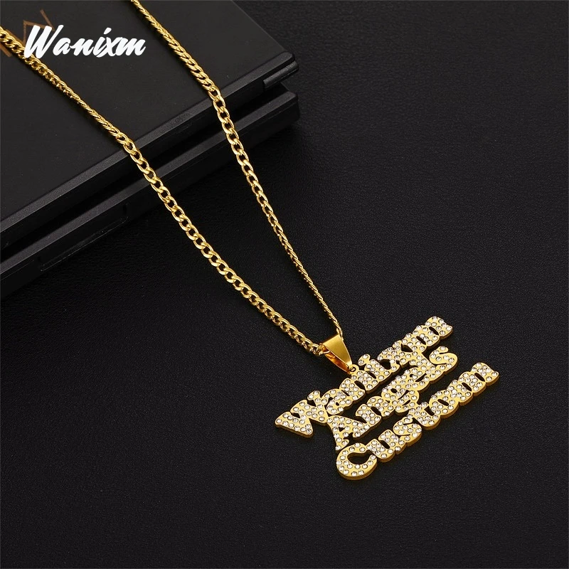 Кулон из циркония персонализированное ожерелье с именем клиента для женщин и