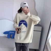 ader error fallwinter high quality 11 loose embroidered iceberg snow mountain knitted top oversize pullover couple unisex