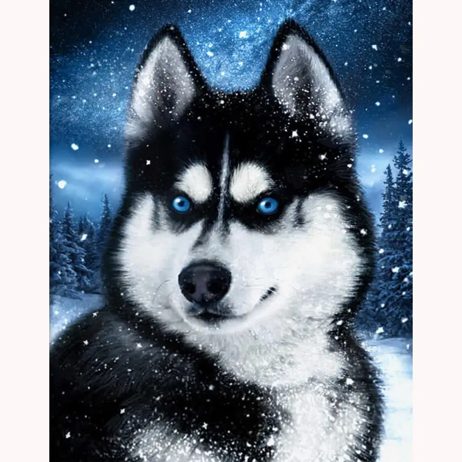 

AMTMBS Animal Dog DIY Painting By Numbers Adults For Drawing On Canvas HandPainted Pictures By Numbers Home Wall Art Decor