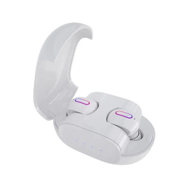 G2 TWS мини беспроводной стерео HIFI5.0 bluetooth наушники спортивные водонепроницаемые наушники ушной заглушки типа dual ear touch с зарядным отсеком - Цвет: white