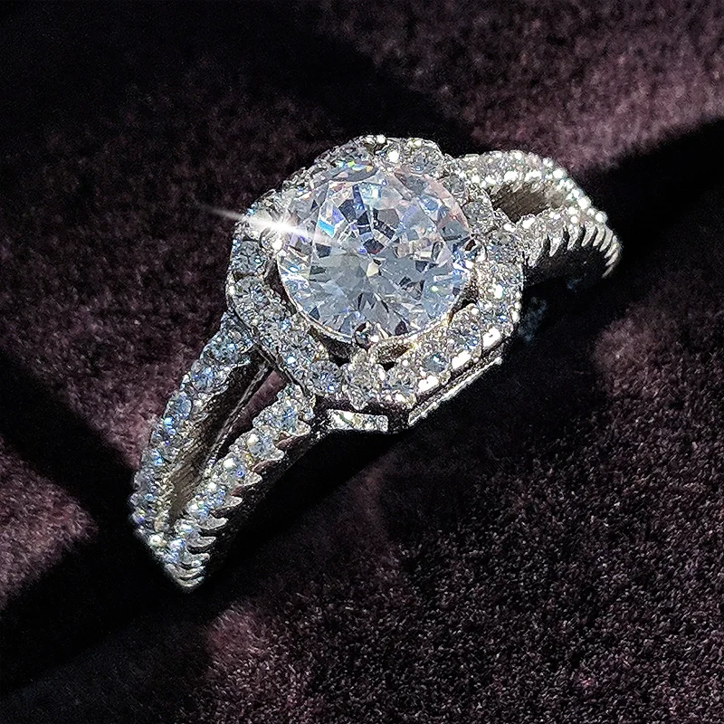 925 стерлингового серебра обручальные кольца Синий для женщин оптом безымянный