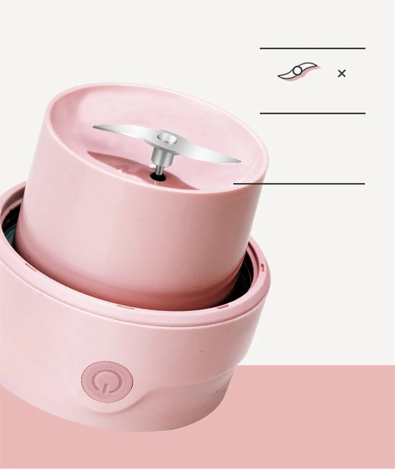 

300ml Mini Portable Juicer Electric Fruit USB Rechargeable Smoothie Maker Smoothie Blender Machine Food Bottle Juicing Cup