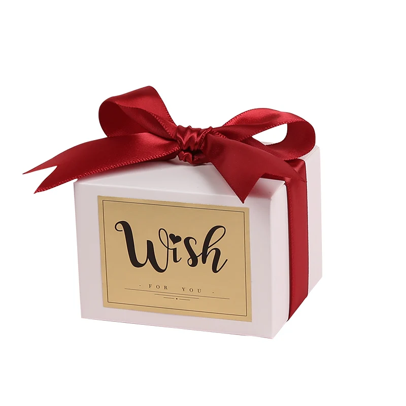 

Customized Baby shower gift box girl box Birthday candy chocolate boxes with ribbon for wedding party return gifts packaging