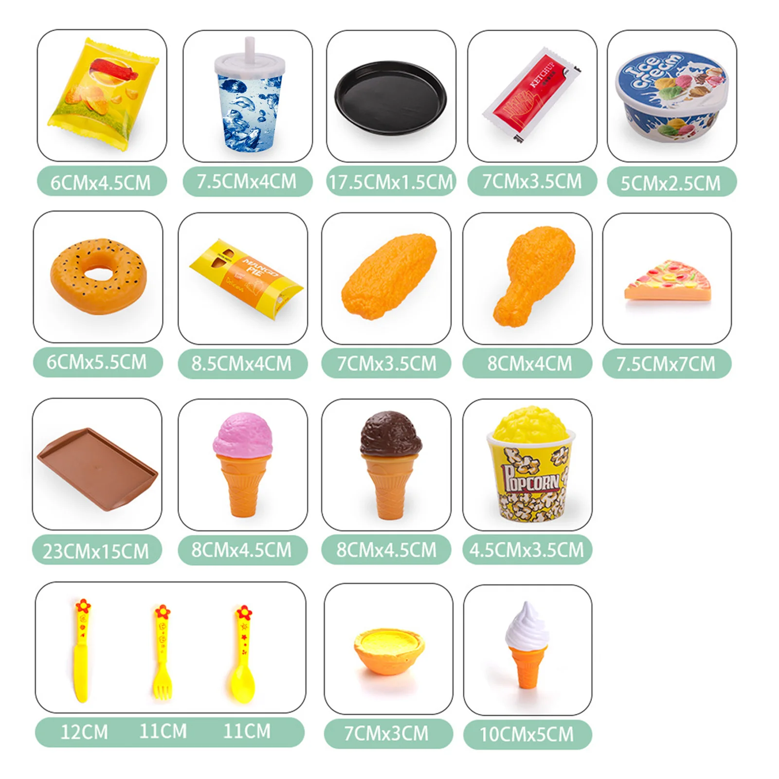 

27PCS Kitchen Play Toy Set Childrens Kids Pizza Slices Toppings Educational Pretend Dinner Kitchen Play Food Toys Kids Gifts