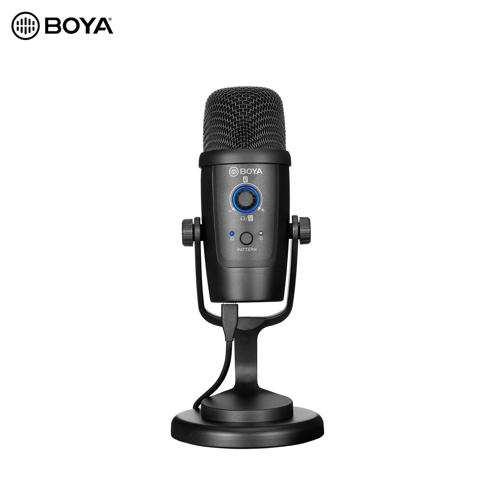 

BOYA Studio USB мини-микрофон, микрофон, всенаправленные узоры, функция отключения звука, разъем 3,5 мм с подставкой для микрофона, кабель USB Type-C