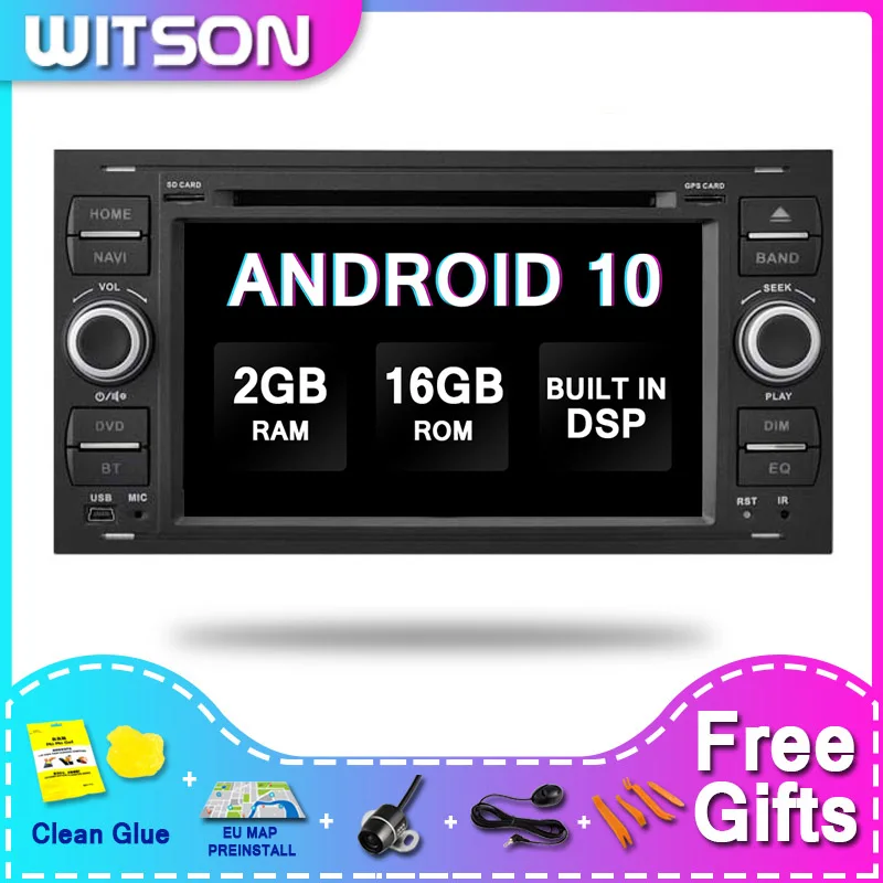 Автомобильный мультимедийный плеер WITSON DSP 2 Гб 16 дюймов 2Din Android 10 для FORD FOCUS радио