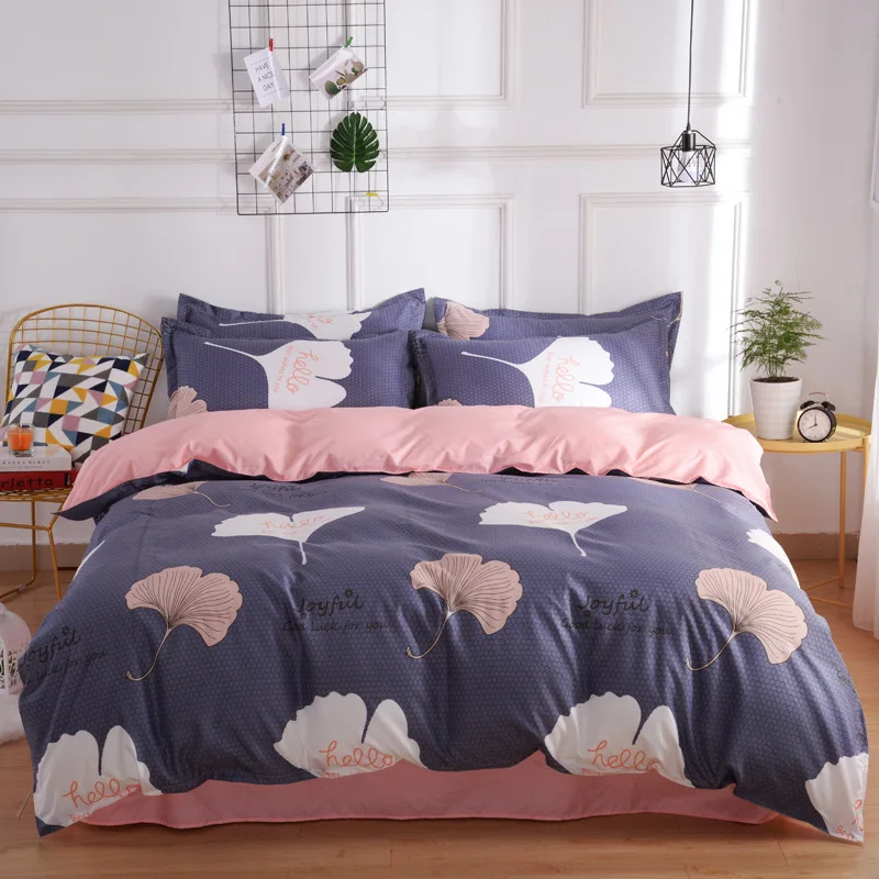 

Home textile aloe vera cotton three or four-piece set bed linen pillowcase is set four-piece set