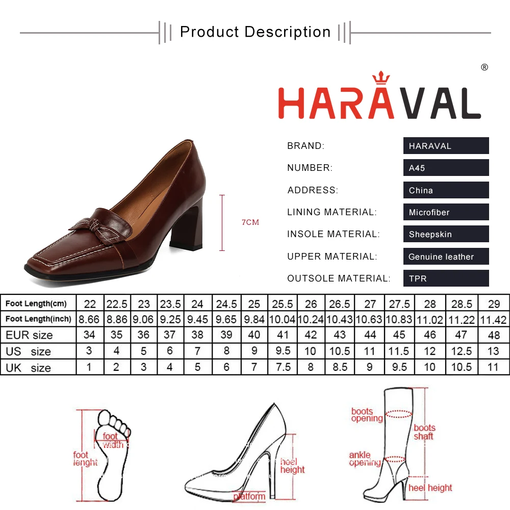 

HARAVAL 2021 New Spring Autumn Women Pumps Shoes Fashion Elegant Genuine Leather Basic Strange Style Party Butterfly-knot A45
