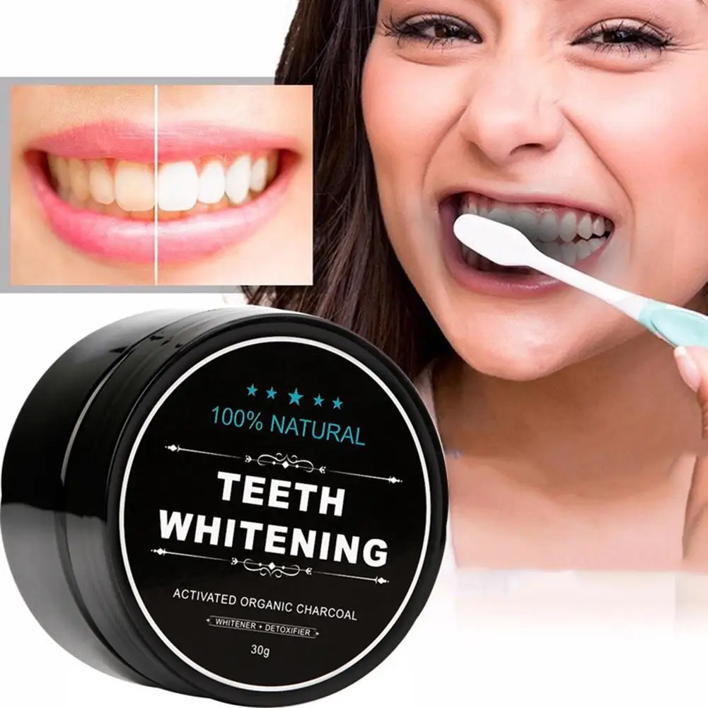 

30g Teeth Whitening Oral Care Charcoal Powder Natural Activated Whitener Hygiene Dental Tooth Cleaning Stain Remover Oral Care