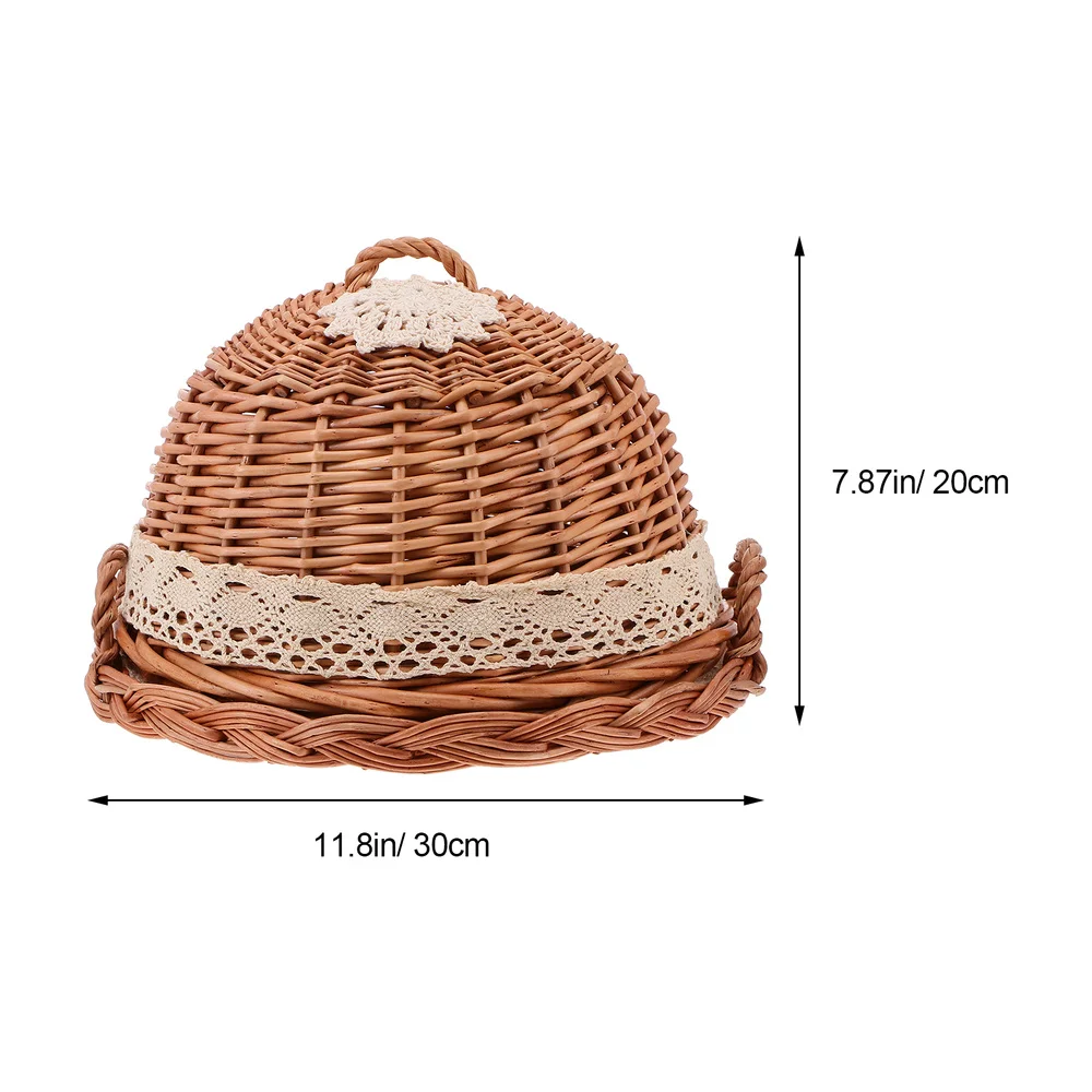 

1 Set of Fruit Bread Cover Food Storage Basket with Cover Kitchen Food Tray