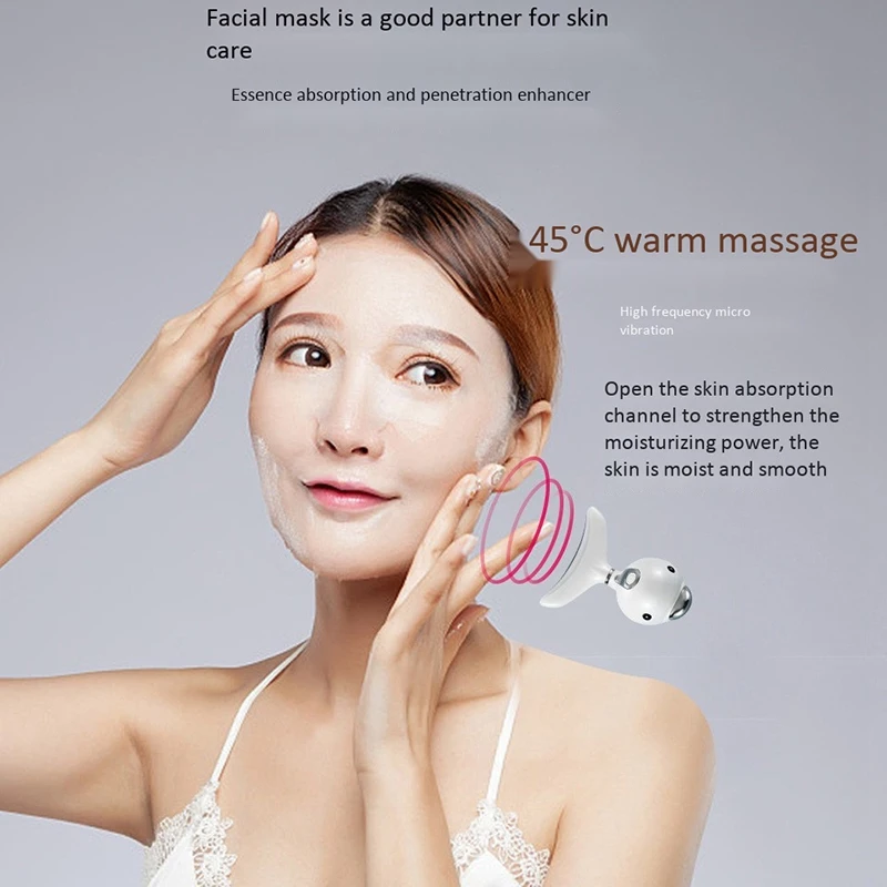 

3 Colors Led Facial Neck Massager Led Photon Therapy Heating Face Neck Wrinkle Removal Machine