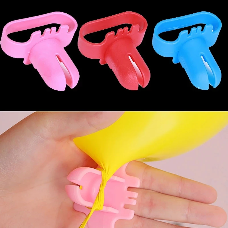 2pcslot plastic balloon knotter latex ballons fastener easily knot tool carry balloons pearl balloon balon accessories globos free global shipping