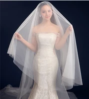 black white ivory wedding veils for bride veil bridal accessories 1 5m 1tier custom made length