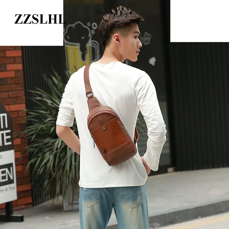 

Three Box Brand New Fashion Retro Men's Bags Casual Men's Chest Bag Male Crossbody Pocket Mochilas Simple Travel Shoulder Bags