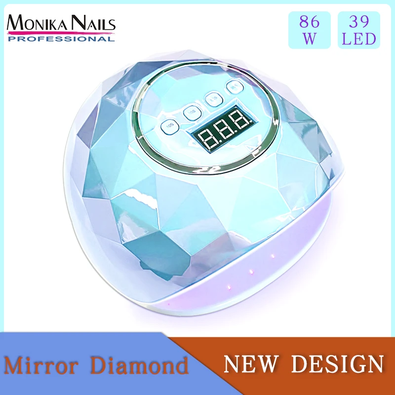 

86W Nail Dryer Fast Drying Nail Polish Gel Timer Smart Sensor With 39 Pcs Light Bead Gel Curing Lamp Diamond Shape Manicure Tool