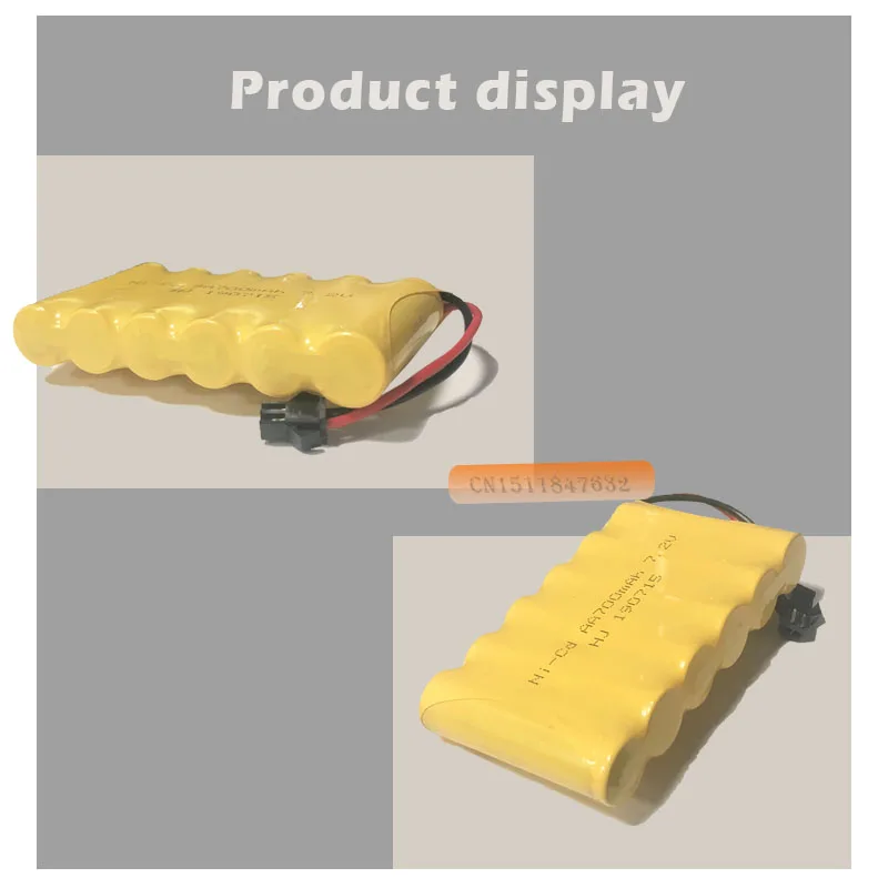 10 шт. 7 2 v батарея 700mah ni cd aa гидридных и никель кадмиевых типов аккумуляторов
