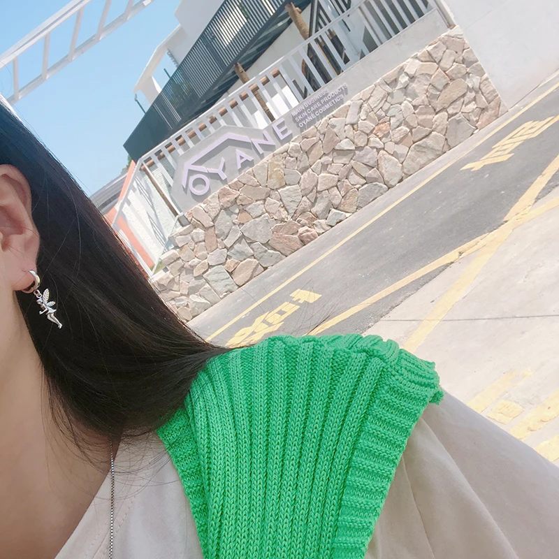 Женские винтажные серьги-гвоздики Kinel из стерлингового серебра 925 пробы с цветком