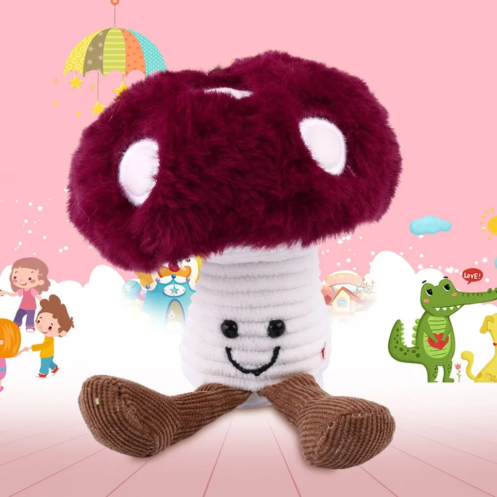 

13cm Backpack Accessories Mushroom Pendant Cute Doll Keychain Plush Toys Bag Pendant Soft Stuffed Dolls Gift For Girl