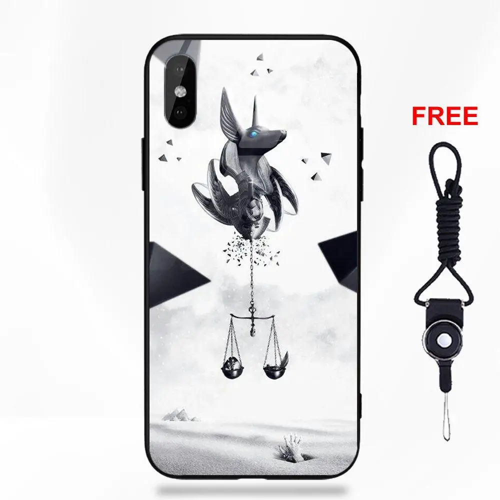 Egypt Anubis Drawing Tempered Glass For Galaxy S8 S9 Plus Redmi 5 Note 5A 6 Huawei Honor 7X P20 Lite Mate 10 Pro | Мобильные