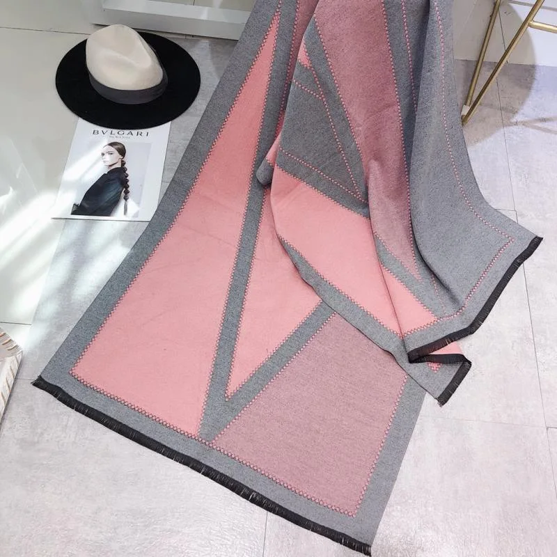 Модное зимнее одеяло женский кашемировый теплый шарф из пашмины женские