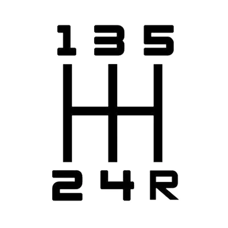 

9cm X 13cm Interesting Car Gear Speed 12345R Car Sticker Laptop Decals Waterproof Windshield Decals PVC