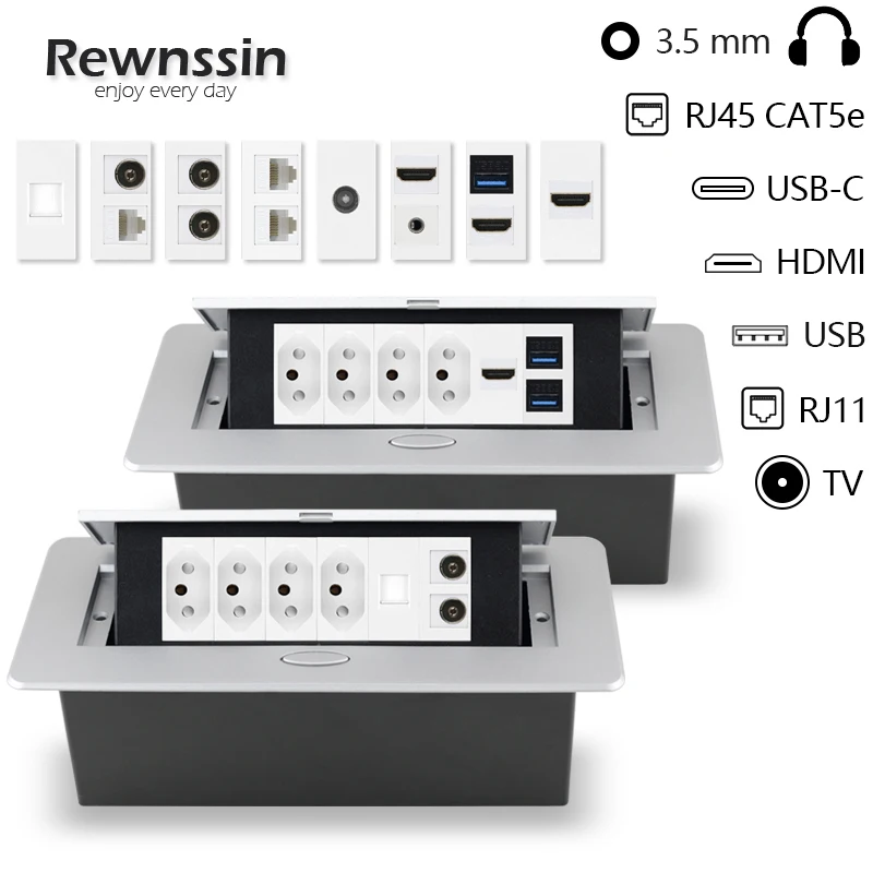 Настольная розетка для конференц-зала подходит Бразилии Южной Африки с разъемом