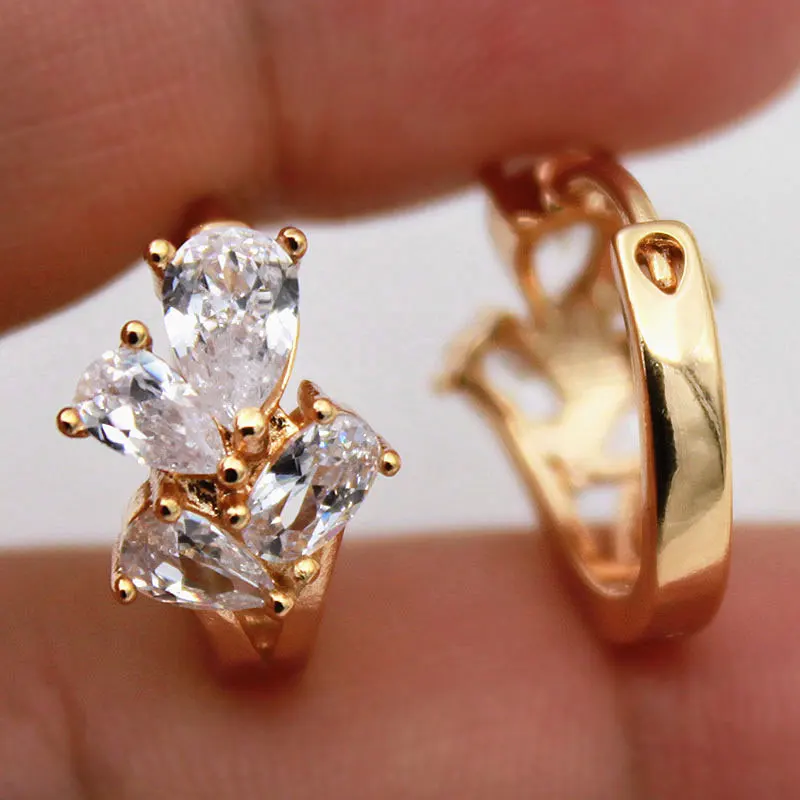 2019 Fashion Jewelry Women Hoop Earrings Vintage Elegant Cubic Zircon Hoops Korean Circle For Lady OBS2343 | Украшения и