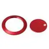 Накладка кнопки старт-стоп красный металлический двигатель + кольцо наружные