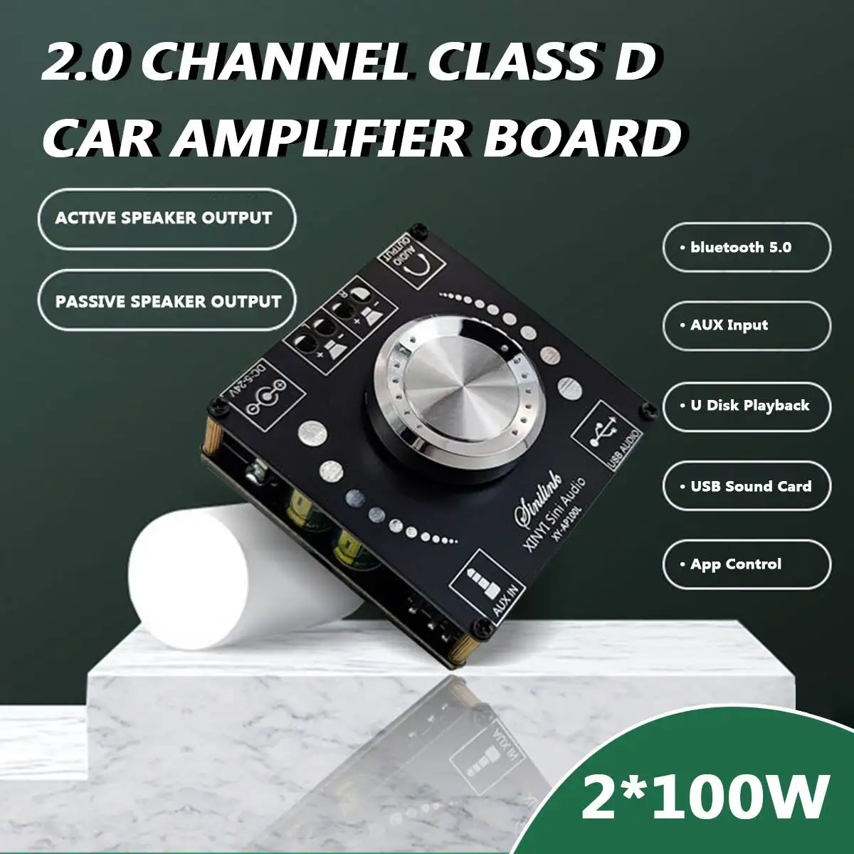 

XY-AP100L 2,0 канальный bluetooth 5,0 сабвуфер усилитель плата 200 Вт Класс D аудио Мощность аудио стерео усилитель плата бас-усилитель AUX