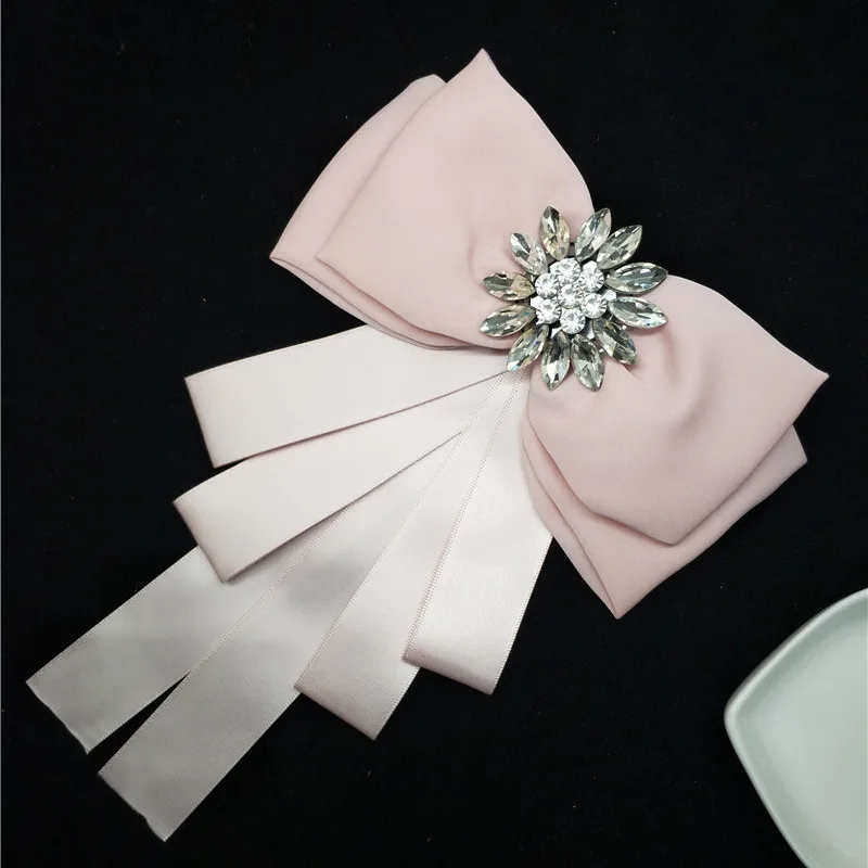 Разные стили ленты с бантом брошь на воротник Аксессуары для галстуков длинная