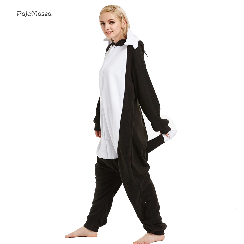 Black Wolf For Adults Women Onesie Girl Sleepwear Romper Cartoon Men Anime Pajamas Family Party Outfits Cosplay Kigurumi