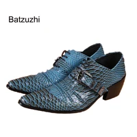 batzuzhi korean mans leather shoes height increased pointed shoes stage nightclub bar mans fashion stylist shoes dress shoe