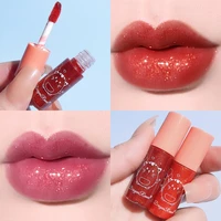 1 pcs velvet shimmer lip glaze smooth waterproof non stick lip gloss belleza batom lips makeup cosmetics maquillage tslm1
