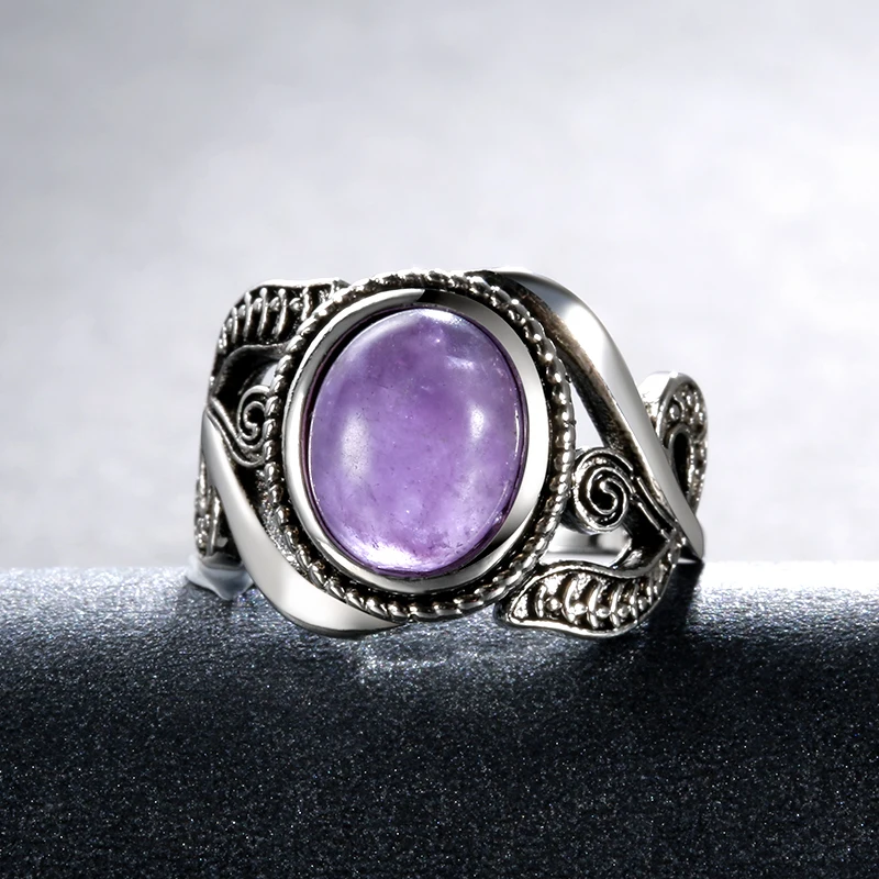 Vinregem Branded 925 Solid Sterling Silver Round Amethyst Gemstone Birthstone Anniversary Ring Fine Jewelry Gifts Drop Shipping | Украшения