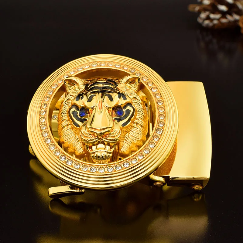 High Quality Tiger Men's Belt Luxury Leather Fashion Animal Buckle Men's Belt Casual 2021 New Style