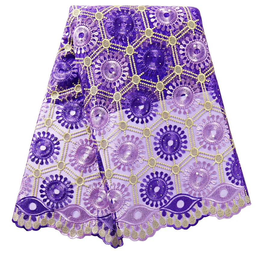 Высокое качество африканская бисерная кружевная ткань французская вуаль