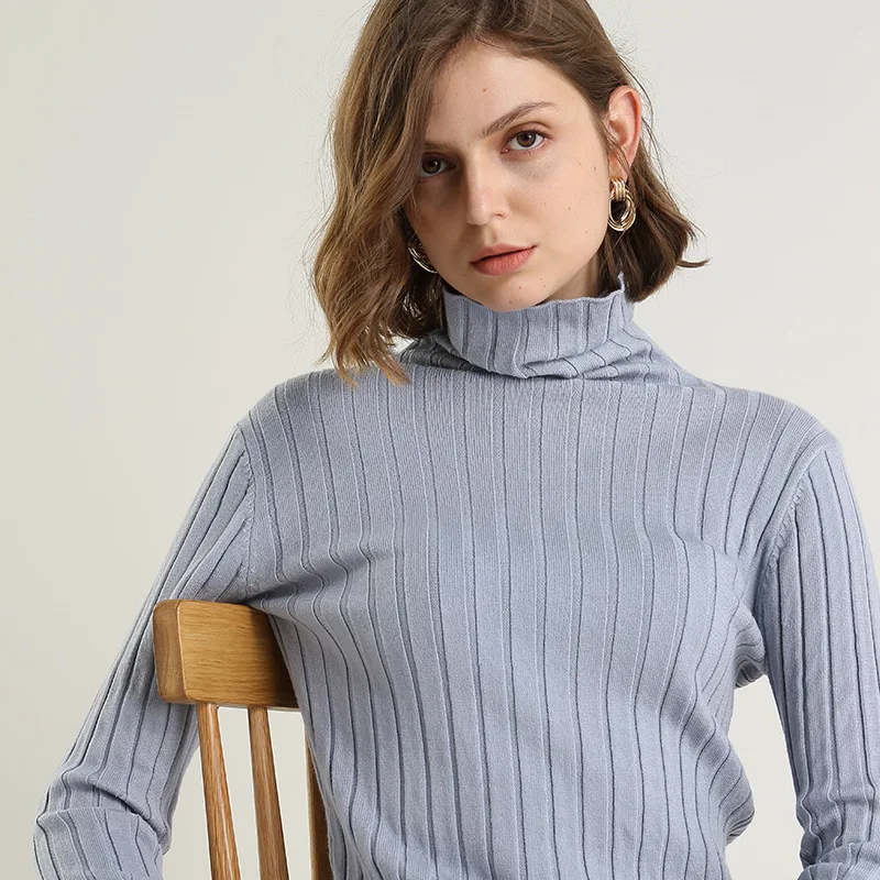Осень 2019 корейский Зимний мягкий кашемир Водолазка пуловер свитер женский