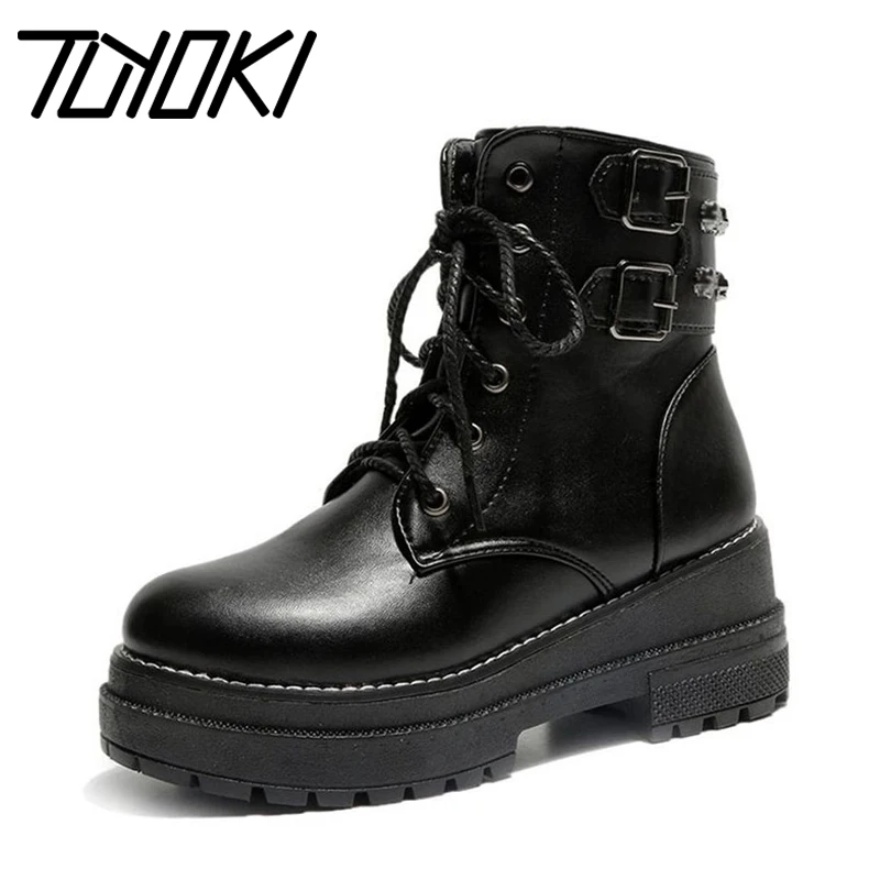 Coolcept/ботильоны для женщин новая зимняя обувь на толстой подошве в готическом