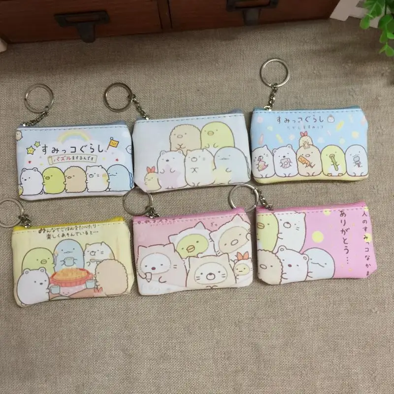 

LISM Sumikko gurashi стиль аниме кошелек для монет с героями мультфильмов сумки для монет кошелек для карт для хранения ключей подарки на день рожден...