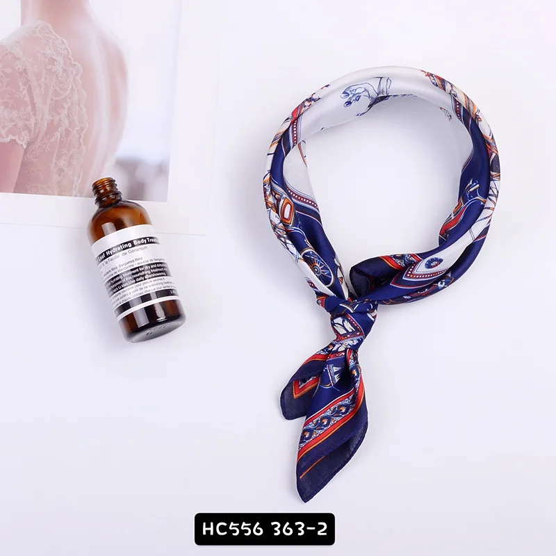 

Four Season Fresh Emulation Silk Square Scarf Print Car Decoration Hand Band Ladies Birthday Gift 53*53 CM