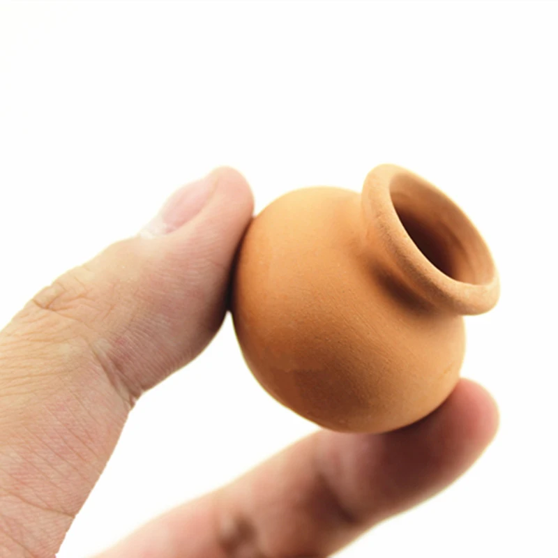 2pcs Mini Grass Flower Pots Outdoor Yard Container Mini Planter Wedding Crafts Clay Pot Plant Decoration