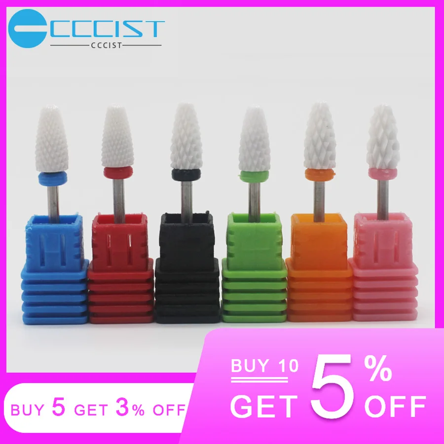 Фрезы для машинки маникюра 6 шт. фрезы ногтей педикюра инструменты