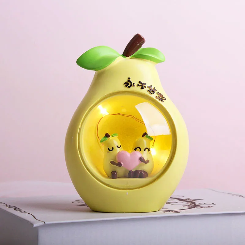 Никогда не разделяемая лампа в виде груши звезды милое сердце для девушек ночник