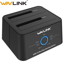 Wavlink 2," 3,5" USB 3,0 SATA внешний жесткий диск Док-станция двойной отсек внешний жесткий диск Корпус для 2*8 TB HDD SSD чехол