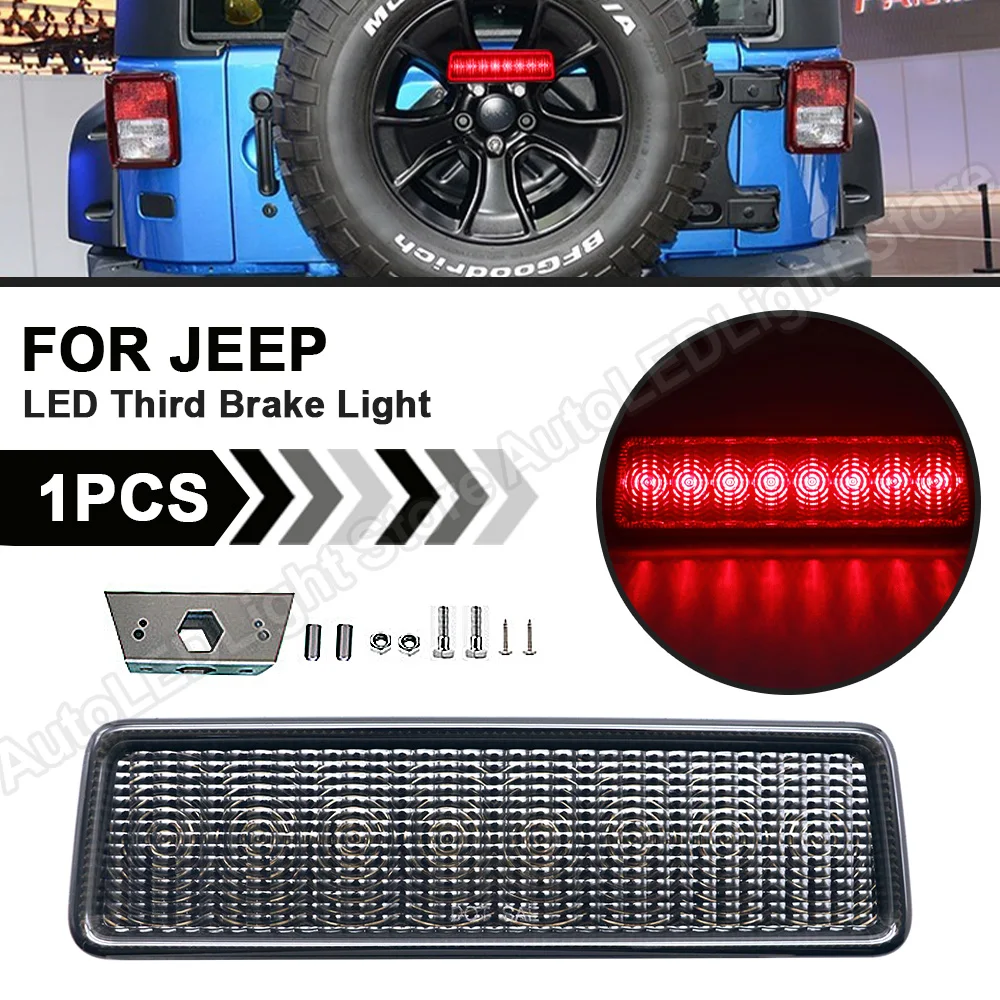 

Для Jeep Wrangler JK 2007-2017 светодиодный задний третий Strobe тормозной светильник Предупреждение светильник задние стоп-сигнала высокое крепление ра...