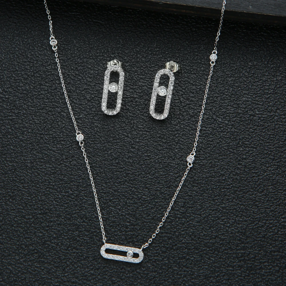 Комплект из браслета и серёг изысканное ожерелье HXS003 | Украшения аксессуары