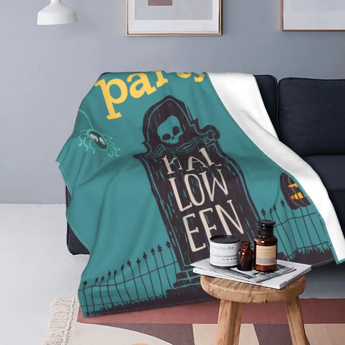 

Плюшевое Флисовое одеяло для Хэллоуина, Джек, тыква, искусственное одеяло для постельного белья, супермягкое одеяло для спальни